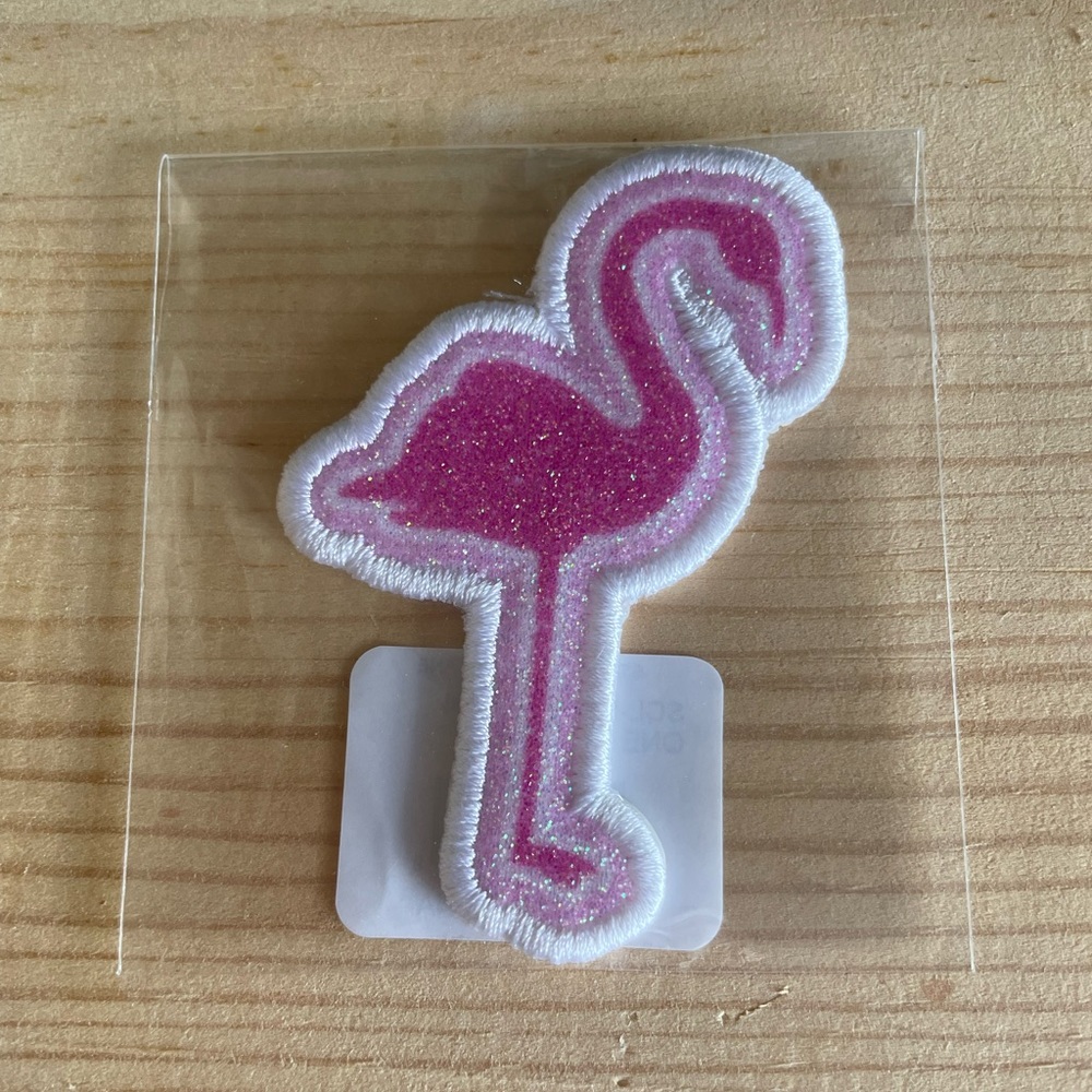 NWT Stoney Clover Lane x Malibu Barbie Sparkling Pink Flamingo Patch The…